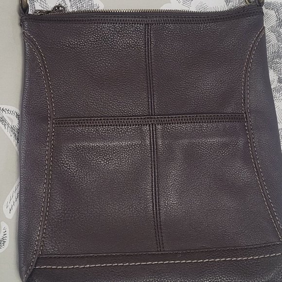 The Sak Brown Leather Cross-Body Shoulder Bag EUC - Picture 4 of 6